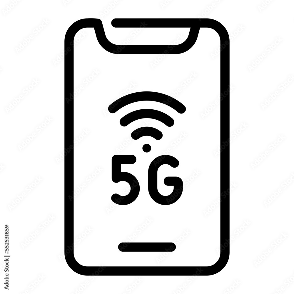 mobile phone line icon mobile phone line icon