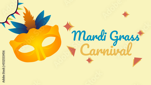 Mardi gras carnival design banner  poster or social media post