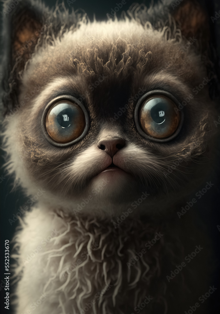 Fototapeta premium Generative AI. Cat Portrait No.20
