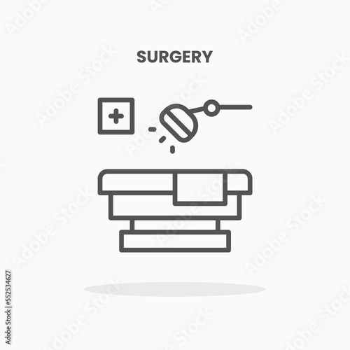 Surgery icon vector illustration line style. Great design for web, app and more. Editable Stroke and pixel perfect.