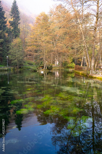 Autumn in Vrelo Bosne Park in Bosnia and Herzegovina.