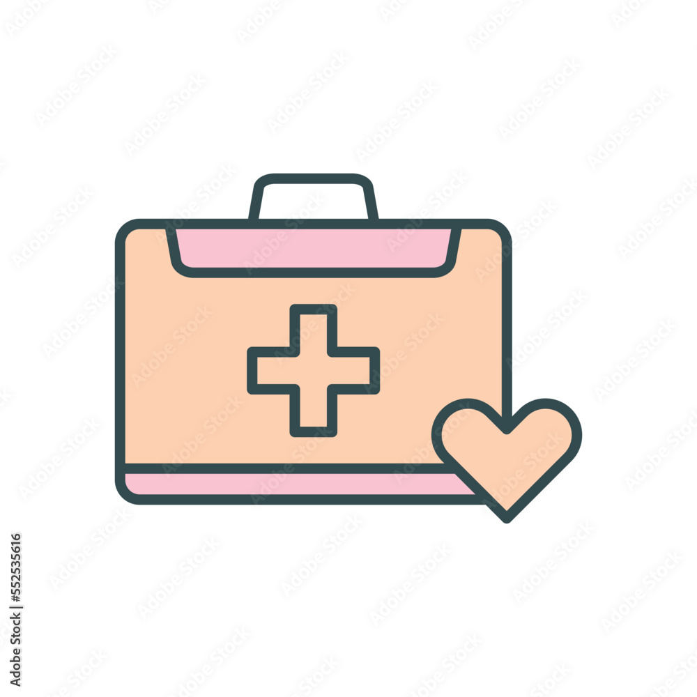 Obraz premium Medical kit icon vector
