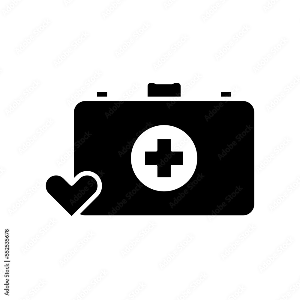 Fototapeta premium Medical kit icon vector