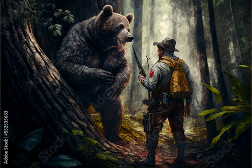 Dangerous bear hunting