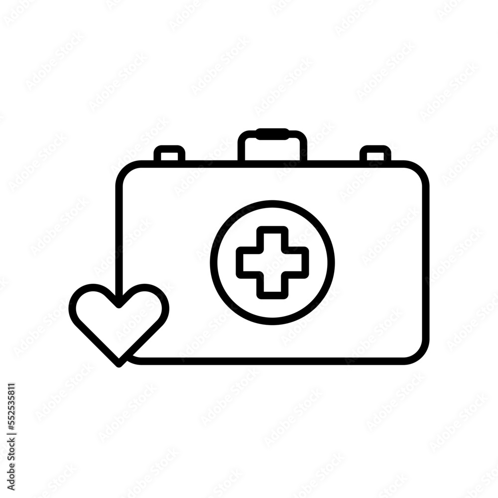 Medical kit icon vector