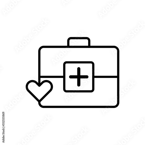Medical kit icon vector