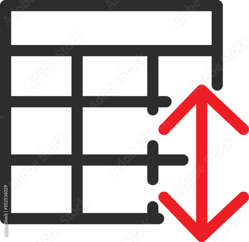 Graph Length Vector Icon

