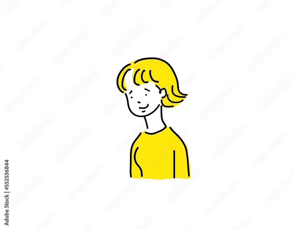 女性上半身 人物 嬉しそうに困ってる 女性上半身 人物 嬉しそうに困ってる