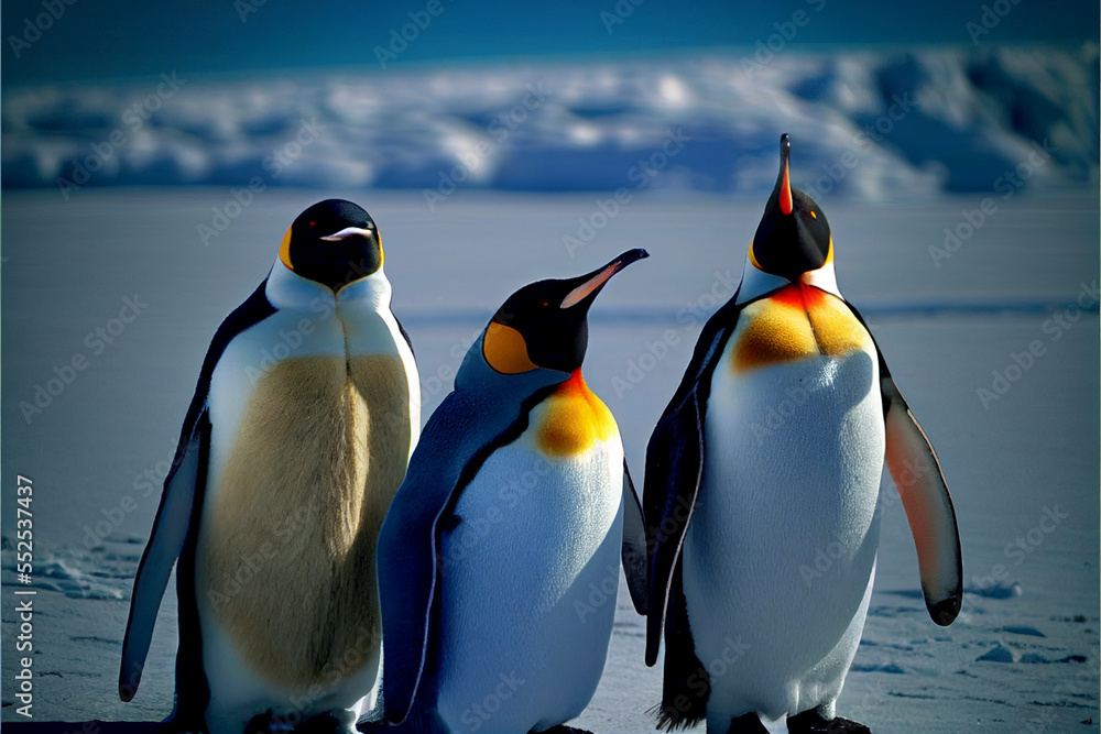Fototapeta premium Adelie penguins on an ice floe