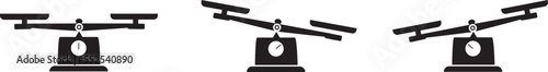 Justice scales icons set . Scales icon collection. Law scale icon. Scales. Libra icon. Flat style.