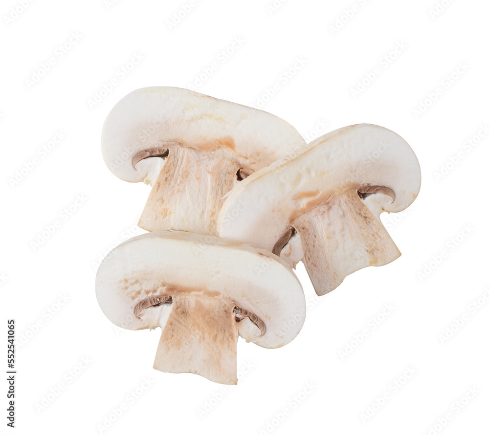 Raw slice champignon isolated on transparent png Raw slice champignon isolated on transparent png