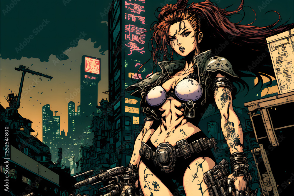 female warrior anime cyberpunk hacker female warrior anime cyberpunk hacker