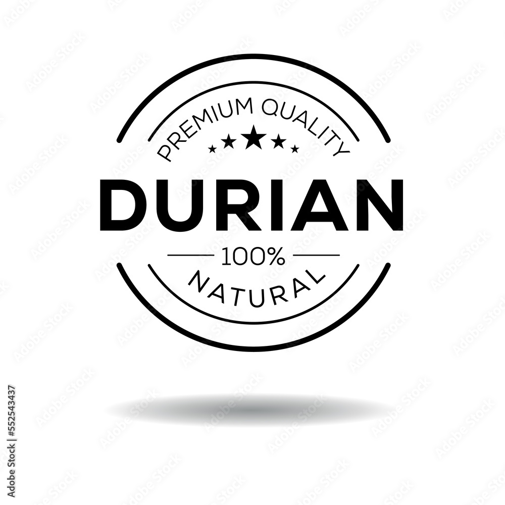 Creative (Durian), Durian label, vector illustration.