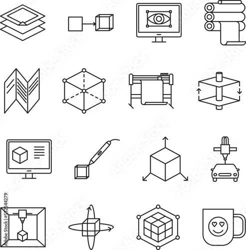 printing collection icons