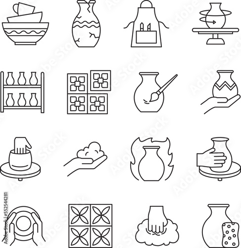 pottery collection icons