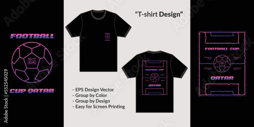 Qatar world cup streetwear design style for t-shirt vector clothing premium merchandise