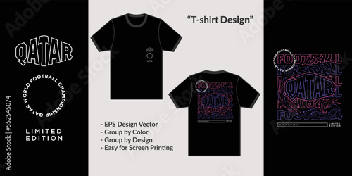 Qatar world cup streetwear design style for t-shirt vector clothing premium merchandise