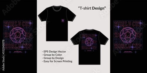 Qatar world cup streetwear design style for t-shirt vector clothing premium merchandise