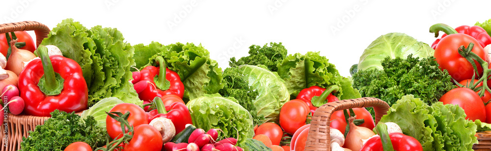 Vegetables isolated frame Vegetables isolated frame
