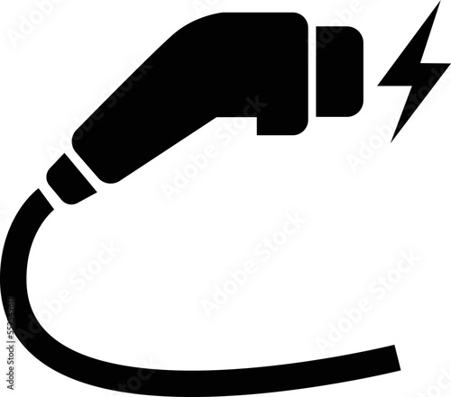 Charger connector icon on white background. Electric car charging plug sign. flat style.
