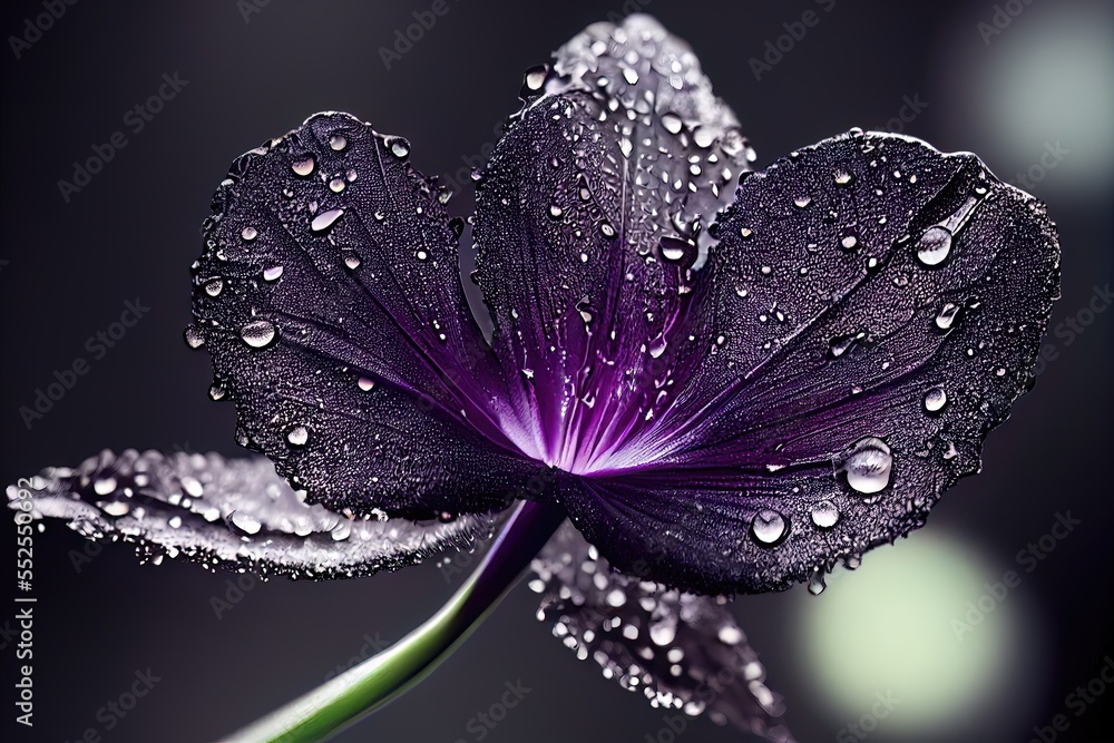 Fototapeta premium Orchid flower on black