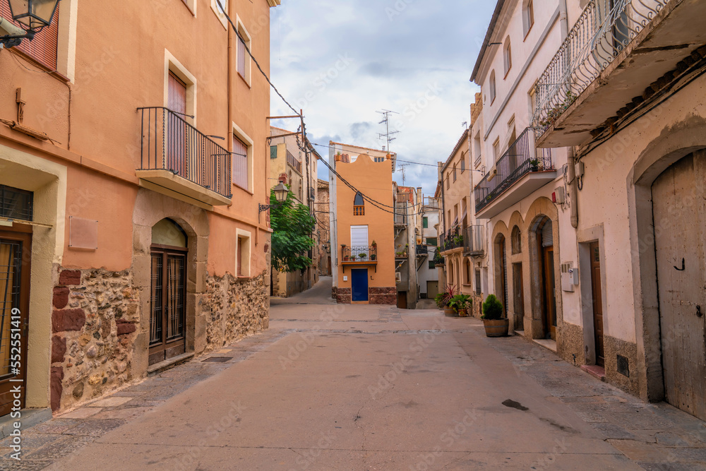 El Masroig Spain street view in village Catalonia Tarragona province Priorat wine region