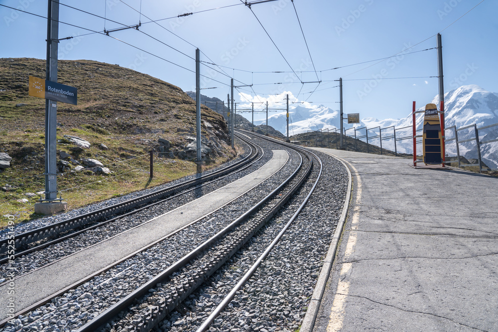 Fototapeta premium Gornergrat train, Zermatt, Switzerland