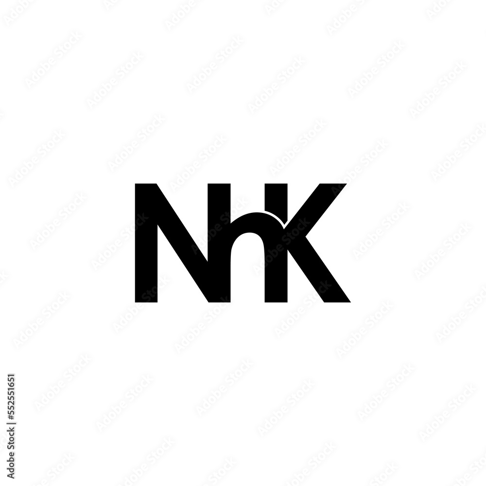 nhk letter initial monogram logo design nhk letter initial monogram logo design