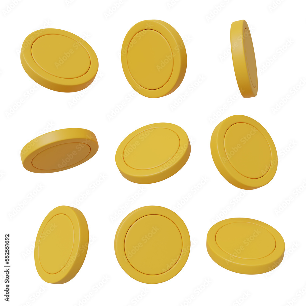 3D coins icon PNG file. 3d calendar object isolated for graphic decorate. 3d render illustation with object clipping path. 3D coins icon PNG file. 3d calendar object isolated for graphic decorate. 3d render illustation with object clipping path.