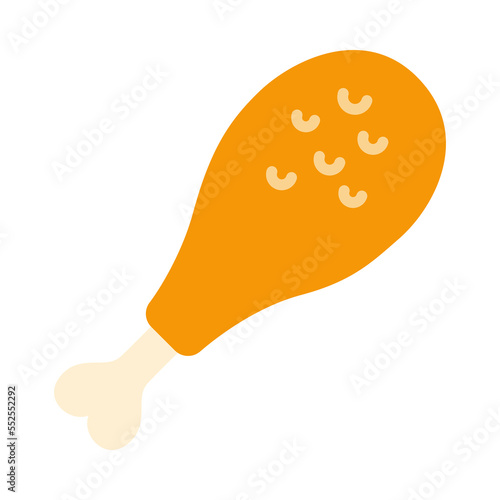 Chicken legs icon. Chicken thigh isolated on white background.