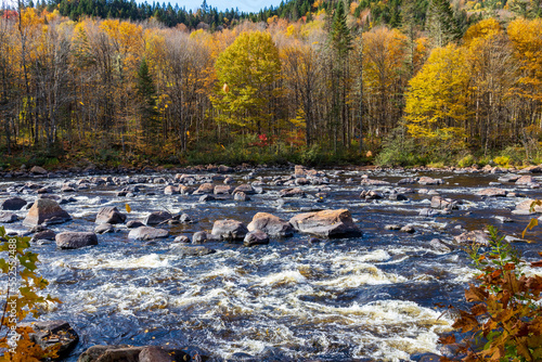 River at Jacques Cartier National Park. Quebec. Canada.