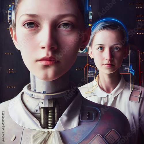 two cloned girls, Generative AI