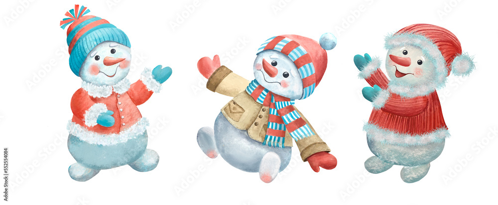 Three Funny snowmen Three Funny snowmen