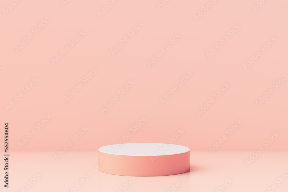 Cylinder podiums on pastel background. Abstract pedestal scene with geometrical. Scene to show cosmetic products presentation. 3d rendering Cylinder podiums on pastel background. Abstract pedestal scene with geometrical. Scene to show cosmetic products presentation. 3d rendering
