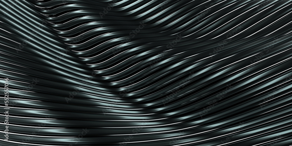 Wavy glossy abstract stripes background