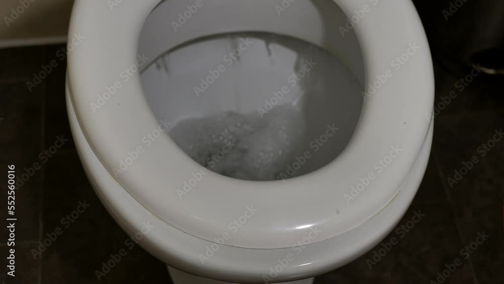 Flushing, draining the water in the toilet bowl and Automatic soft