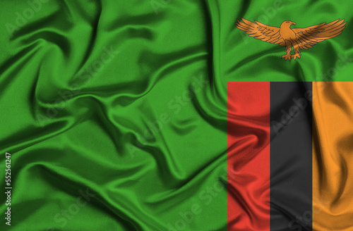 Illustration of Zambia flag