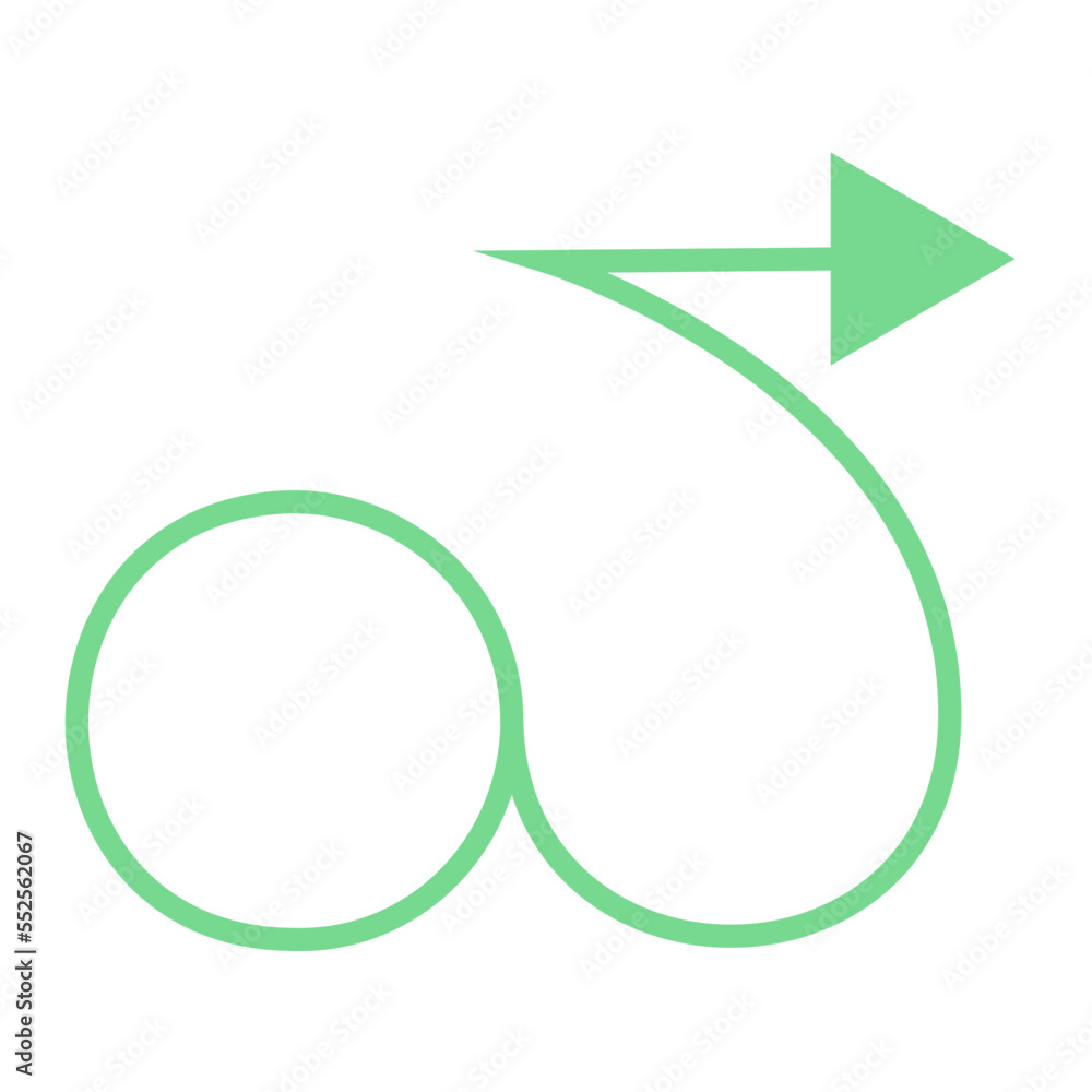 An abstract transparent looping arrow shape design element. An abstract transparent looping arrow shape design element.