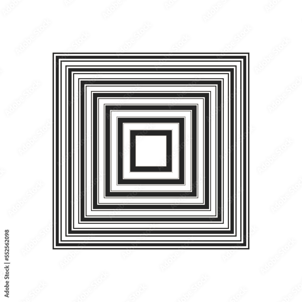 An abstract transparent square shape design element. An abstract transparent square shape design element.