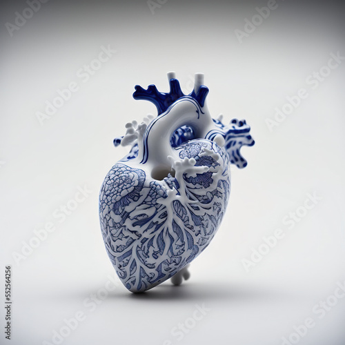 A design object heart made out of exquisite materials photo