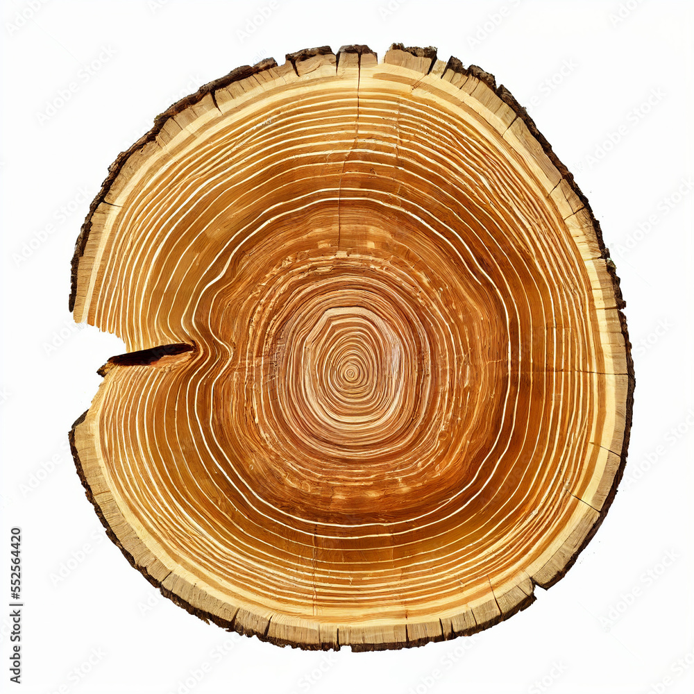 Fototapeta premium Wooden cutting board on white background