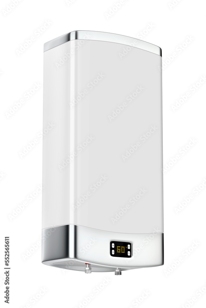 Fotografie Digital storage water heater on transparent background
