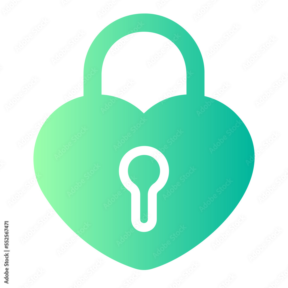 love lock gradient icon love lock gradient icon
