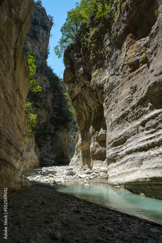 The gorgeous canyon of Lengarica in the Fir of Hotova National Park, Permet. 