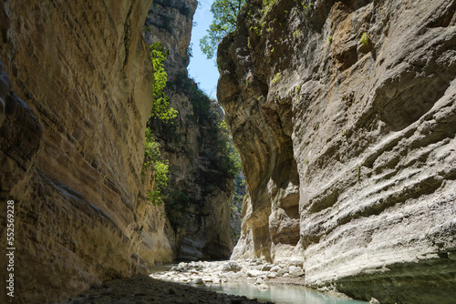 The gorgeous canyon of Lengarica in the Fir of Hotova National Park  Permet. 