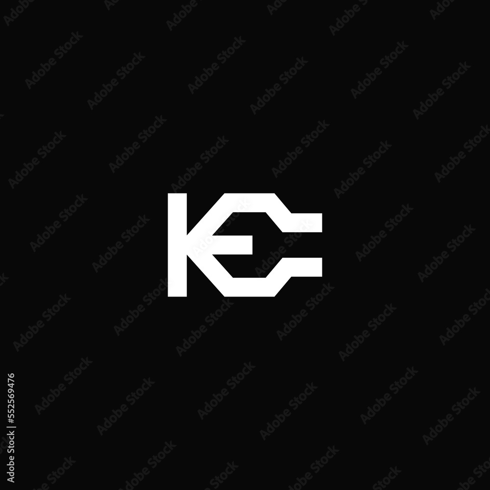 K letter combination with wrench. Logo design. K letter combination with wrench. Logo design.