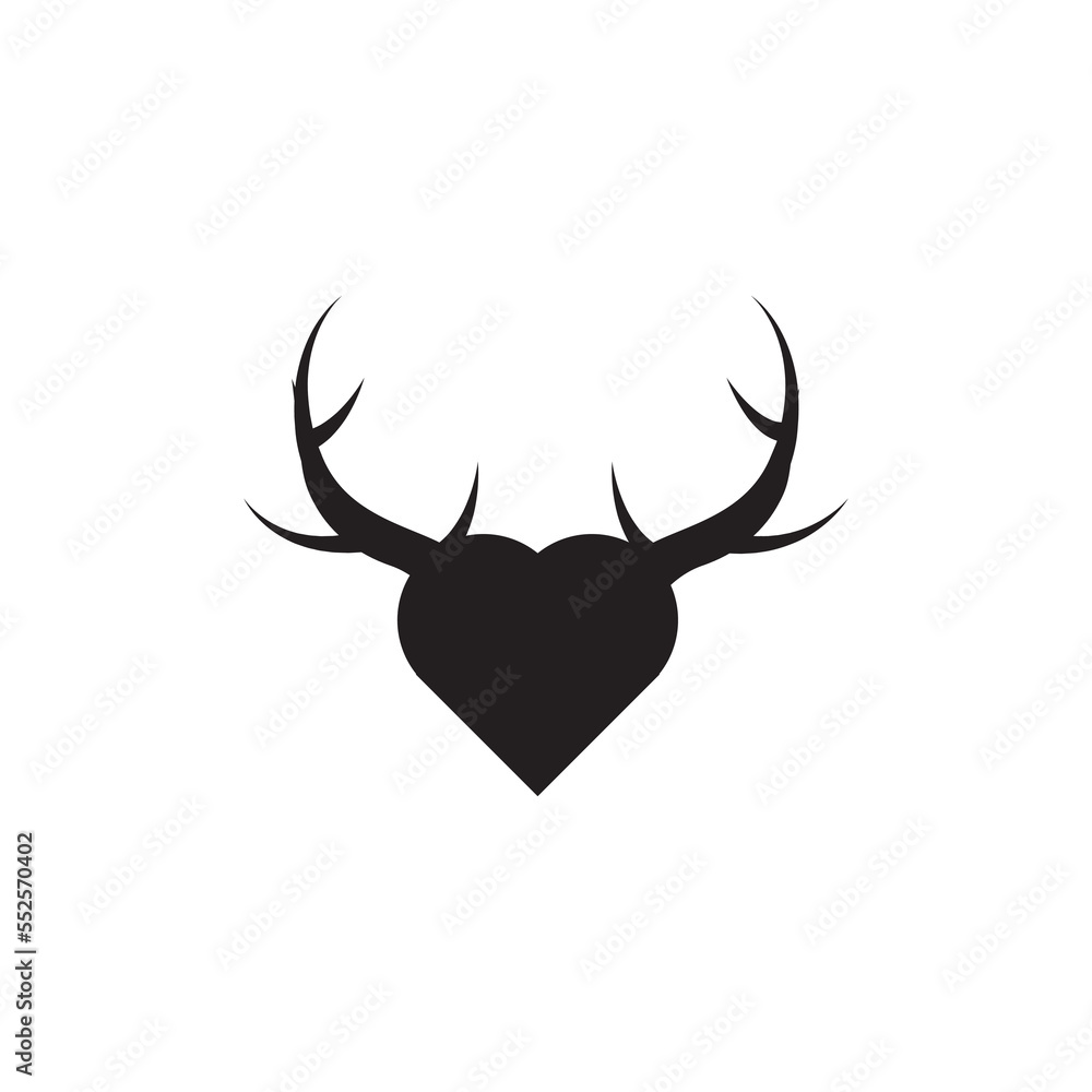 illustration vector graphic of deer love good for logo icon. illustration vector graphic of deer love good for logo icon.
