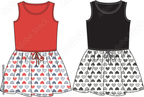 DRESS AND FROCKS FOR GIRLS VECTOR