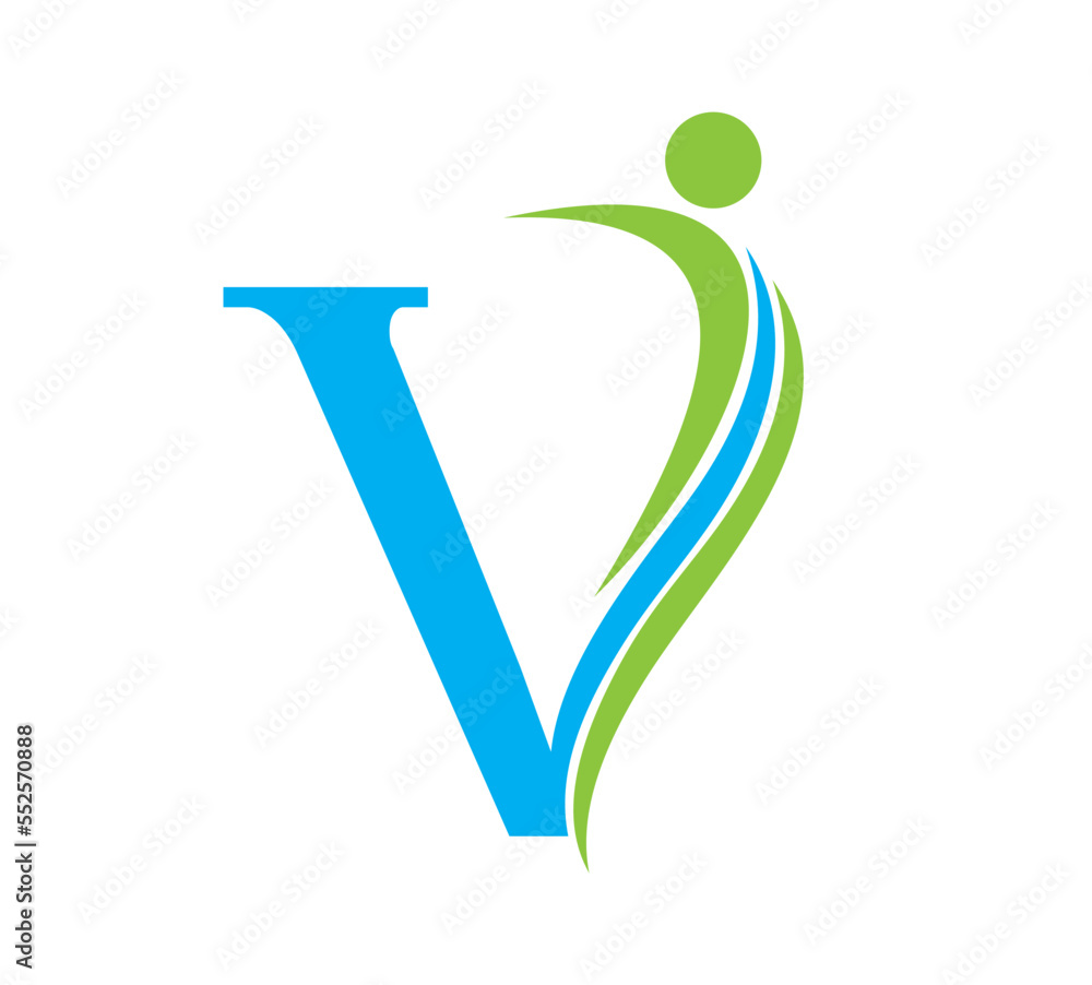 V Monogram Logo Initial Vector Icon V Monogram Logo Initial Vector Icon