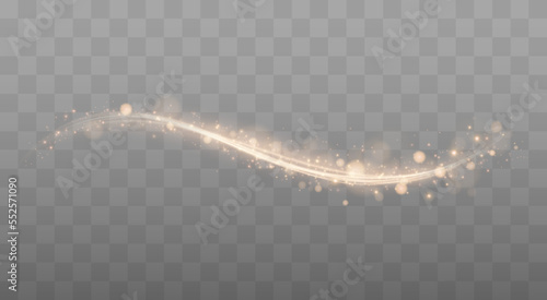 Shining Magic Lines. Glowing Trail Wave Vector Light Effect. Vector illustration